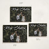 "Merry Monoline" - Holiday Cards in Snowfall by Melanie Kosuge - Formats Available