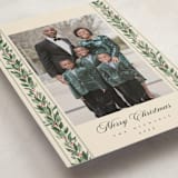"evergreen garlands" - Holiday Cards in Eggnog by Rebecca Durflinger - Detail