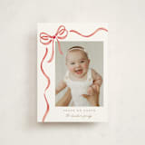 "Watercolor Bow" - Holiday Cards in Santa by Jackie Crawford - Front