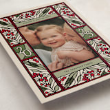 "Teaberry Stained Glass" - Holiday Cards in Garland by Thomas Ward - Detail