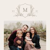 "Monogrammed" - Holiday Cards in Ivory by Meagan Christensen - Detail