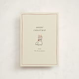 "Scottie Dog" - Holiday Cards in Poinsettia by Becky Nimoy - Front
