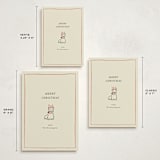 "Scottie Dog" - Holiday Cards in Poinsettia by Becky Nimoy - Formats Available