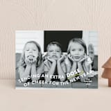 "Extra Dose" - Holiday Cards in Snow by Megan Davis - Front