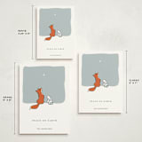 "Peace on Earth fox and rabbit" - Holiday Cards in Frost by Diane Pearse - Formats Available