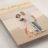 "Warm Holiday Wishes Script" - Holiday Cards in Midnight by Kristen Magee - Detail