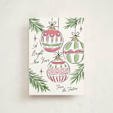 "Bright Ornaments" - Holiday Cards in Gumdrop by Erin German - Front