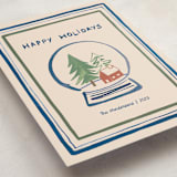 "Snow Globe" - Holiday Cards in Wintermint by Teju Reval - Detail
