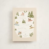 "Snow Dogs" - Holiday Cards in Almond by Vera Lim - Front