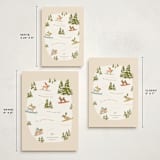"Snow Dogs" - Holiday Cards in Almond by Vera Lim - Formats Available