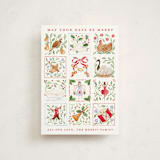 "12 days of Christmas stamps" - Holiday Cards in Cranberry by Sarah Knight - Front
