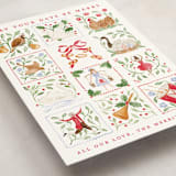 "12 days of Christmas stamps" - Holiday Cards in Cranberry by Sarah Knight - Detail