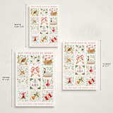 "12 days of Christmas stamps" - Holiday Cards in Cranberry by Sarah Knight - Formats Available