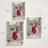 "City Sketch" - Holiday Cards in Licorice by Ekko Studio - Formats Available