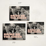 "Bring on the cheer" - Holiday Cards in Creamsicle by Snow and Ivy - Formats Available