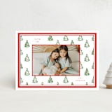 "Little Trees" - Holiday Cards in Candy Cane by Corinne Malesic - Front