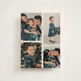 "Grid" - Holiday Cards in Ecru by Morgan Kendall - Front
