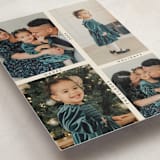 "Grid" - Holiday Cards in Ecru by Morgan Kendall - Detail