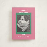 "Colorblock" - Holiday Cards in Watermelon by AK Graphics - Front