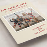 "Late but Great" - Holiday Cards in Berry by Louise Kay - Detail