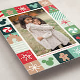 "Disney's Mickey Mouse Holiday Border" - Holiday Cards in Teal by Annie Holmquist - Detail