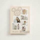 "Disney's Mickey Vintage Postable" - Holiday Cards in Coal by Kamala Nahas - Front