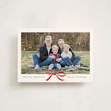 "Crimson Bow" - Holiday Cards in Crimson by Olivia Kanaley Inman - Front