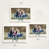 "Crimson Bow" - Holiday Cards in Blue Velvet by Olivia Kanaley Inman - Formats Available