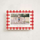 "Merry Gingham" - Holiday Cards in Santa Suit by Brooke Chandler - Front