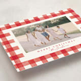 "Merry Gingham" - Holiday Cards in Santa Suit by Brooke Chandler - Detail