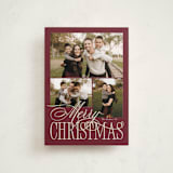 "Elegant Three" - Holiday Cards in Mulberry by Brianne Larsen - Front