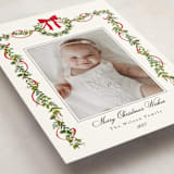 "Bows & Ribbon" - Holiday Cards in Candy Cane by Susan Moyal - Detail