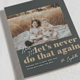 "Never Again" - Holiday Cards in Charcoal by Robert and Stella - Detail