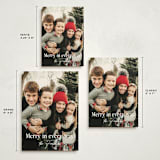 "Merry In Every Way" - Holiday Cards in Snow by Paper Raven Co. - Formats Available