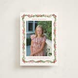 "Boughs of Bows" - Holiday Cards in Candy Cane by Sarah Knight - Front