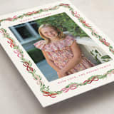 "Boughs of Bows" - Holiday Cards in Candy Cane by Sarah Knight - Detail