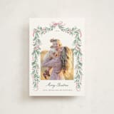 "Soft Garland" - Holiday Cards in Winter Rose by frau brandt - Front