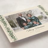 "evergreen garlands" - Holiday Cards in Eggnog by Rebecca Durflinger - Detail