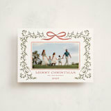 "Laurel Wreath" - Holiday Cards in Holly Berry by Wildfield Paper Co - Front