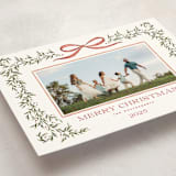 "Laurel Wreath" - Holiday Cards in Holly Berry by Wildfield Paper Co - Detail