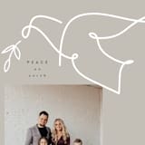 "Minimalist Dove" - Holiday Cards in Natural by Corinne Malesic - Detail