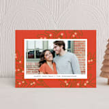"Outlined Foliage" - Holiday Cards in Scarlet by Genna Blackburn - Front