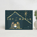 "Nativity" - Holiday Cards in Midnight by Rebecca Durflinger - Front