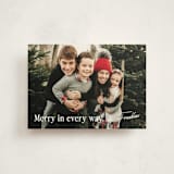 "Merry In Every Way" - Holiday Cards in Snow by Paper Raven Co. - Front