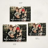 "Merry In Every Way" - Holiday Cards in Snow by Paper Raven Co. - Formats Available