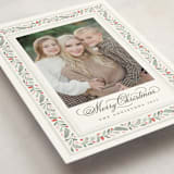 "Painted Garland" - Holiday Cards in Berry by Kristen Smith - Detail