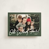 "Oh what fun script" - Holiday Cards in Forest by Karidy Walker - Front