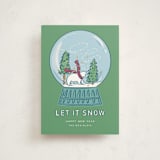 "Snow Globe" - Holiday Cards in Spearmint by Lauren Jinhee - Front