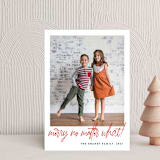 "No Matter What" - Holiday Cards in Crimson by J. Dario Design Co. - Front
