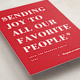 "You Made the List" - Holiday Cards in Candy Apple by Amy Payne - Detail